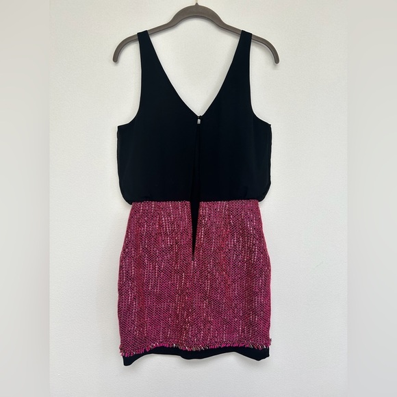 DV by Dolce Vita Black and Pink Tweed Tank Vneck Sleeveless Dress size M - Picture 6 of 6
